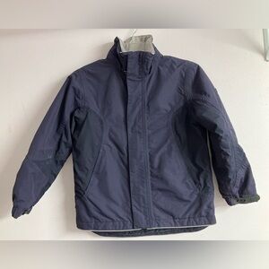 Lands’ End Boy’s Cold Weather Coat/Jacket, L (6x-7), Navy Blue